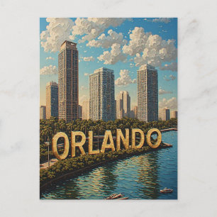 Orlando Florida Magical Theme Vacation Escape Postcard