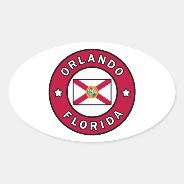 Orlando Florida Oval Sticker (Front)