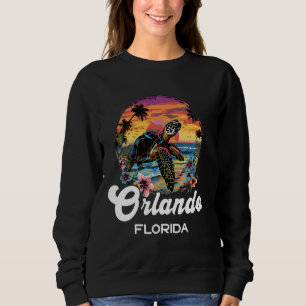 Orlando Florida Palm Tree Vacation Trip Retro Vint Sweatshirt