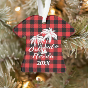 Orlando Florida Palm Trees Beach Personalised Ornament