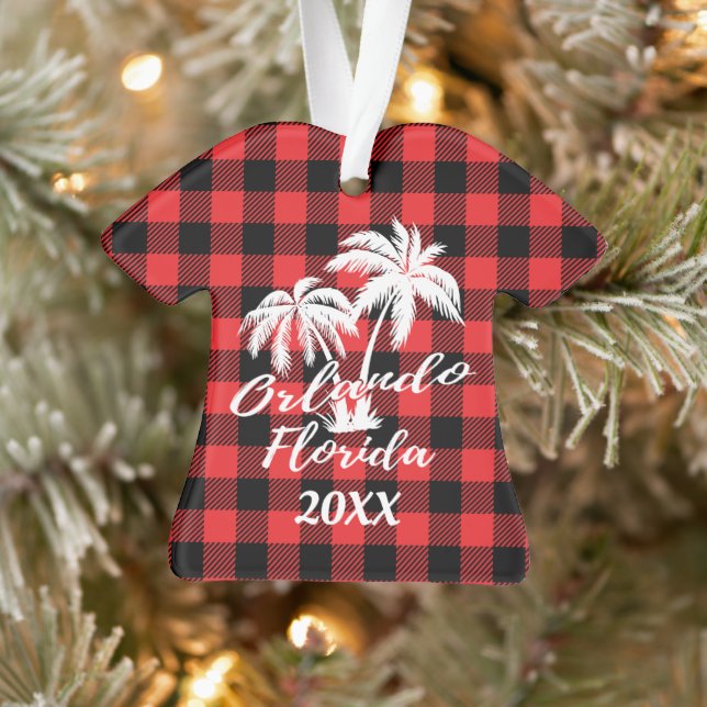 Orlando Florida Palm Trees Beach Personalised Ornament (Tree)