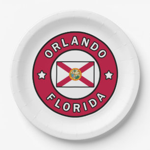 Orlando Florida Paper Plate