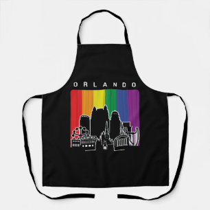 Orlando Florida Rainbow Flag LGBTQAI Pride Apron