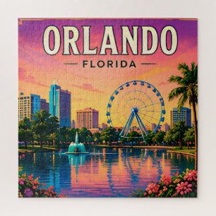 🎡 Orlando Florida Skyline And Lake Eola Jigsaw Puzzle