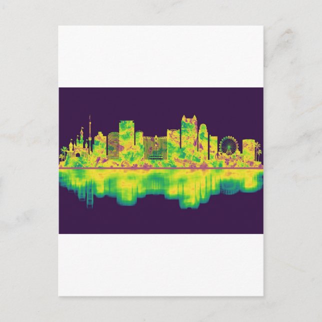 Orlando Florida Skyline Holiday Postcard (Front)