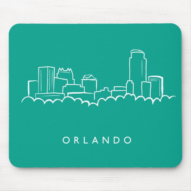 Orlando Florida Skyline Mouse Mat (Front)