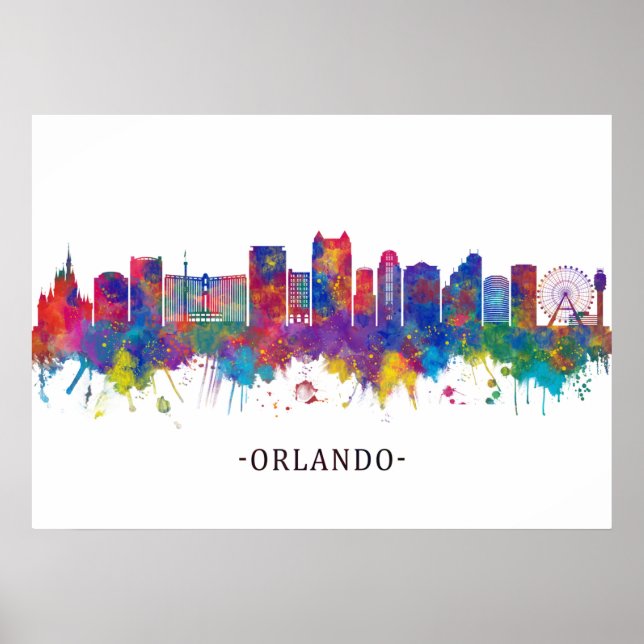 Orlando Florida Skyline Poster (Front)