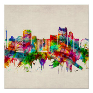 Orlando Florida Skyline Poster