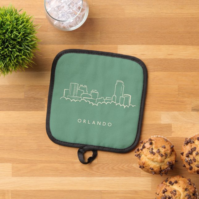 Orlando Florida Skyline Pot Holder (Top Down)