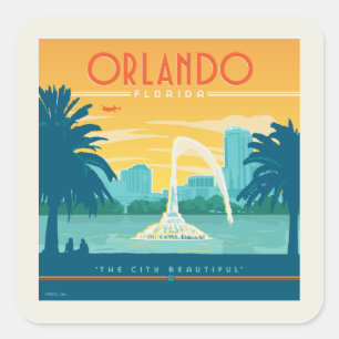 Orlando Florida Square Sticker