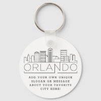 Orlando, Florida Stylised Skyline | Custom Slogan