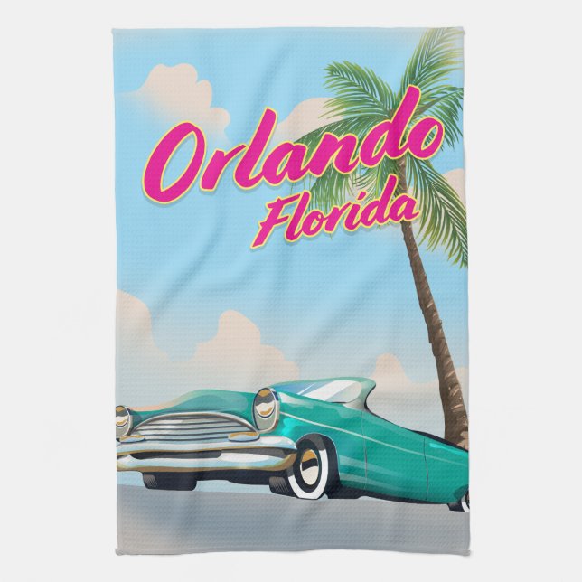 Orlando Florida Tea Towel (Vertical)