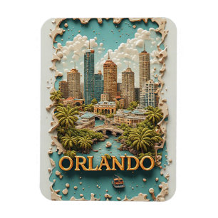 Orlando Florida Travel Adventure Magnet