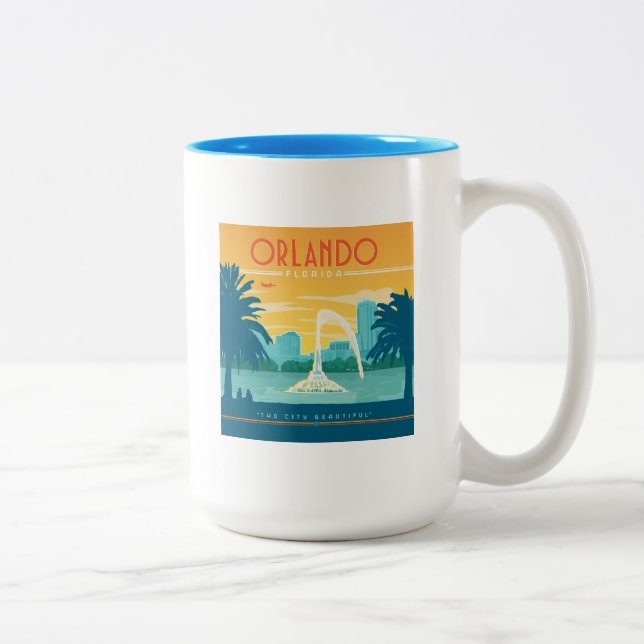 Orlando Florida Two-Tone Coffee Mug (Right)