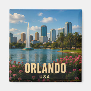 Orlando Florida USA Theme Parks Central Travel 🎢 Magnet