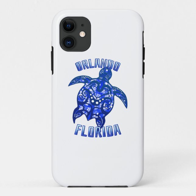 Orlando Florida Vacation Tribal Turtle Case-Mate iPhone Case (Back)