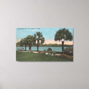 Orlando, Florida - View of Lake Eola and Eola Canvas Print