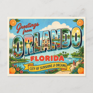 Orlando Florida Vintage Travel Postcard