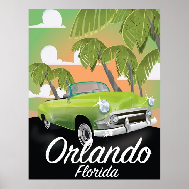 Orlando Florida vintage travel poster (Front)
