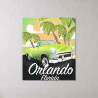 Orlando Florida vintage travel poster