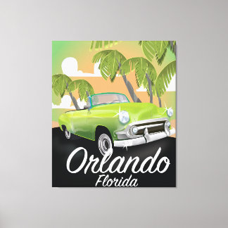 Orlando Florida vintage travel poster Canvas Print