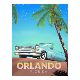 Orlando Florida vintage travel poster, Photo Print