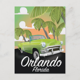 Orlando Florida vintage travel poster Postcard