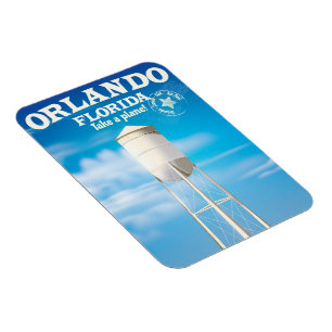 Orlando, Florida Water Tower travel print. Magnet