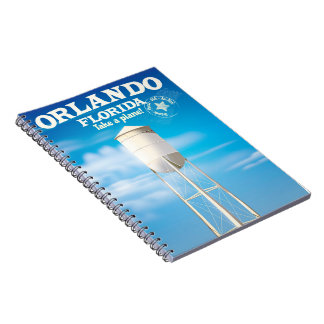 Orlando, Florida Water Tower travel print. Notebook
