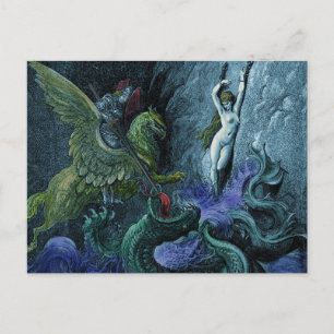 Orlando Furioso vintage gothic postcard