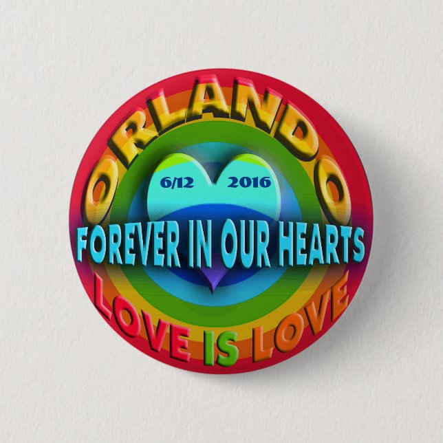 Orlando Memorial 6 Cm Round Badge (Front)