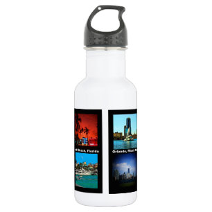 Orlando, Miami, South Beach Collage 532 Ml Water Bottle