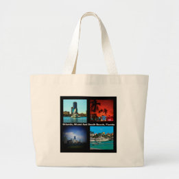 Orlando, Miami, South Beach Collage Large Tote Bag