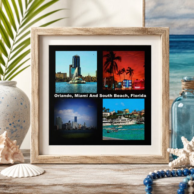 Orlando, Miami, South Beach Collage Tile (Orlando, Miami, South Beach Collage Tile)