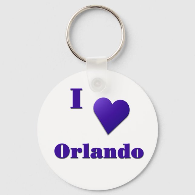 Orlando -- Midnight Blue Key Ring (Front)