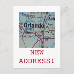 Orlando New Address announcement Postcard