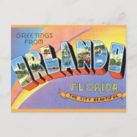 Orlando Retro Greeting Postcard