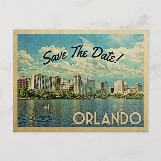 Orlando Save The Date Florida Announcement Postcard (Front)