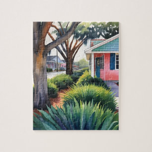 Orlando Vintage Vibes Abstract Florida Travel Jigsaw Puzzle