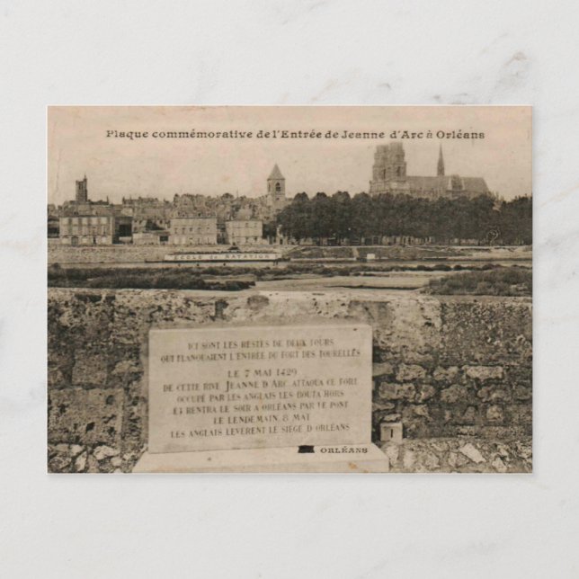 Orléans Joan of Arc Monument France Replica 1923 Postcard (Front)