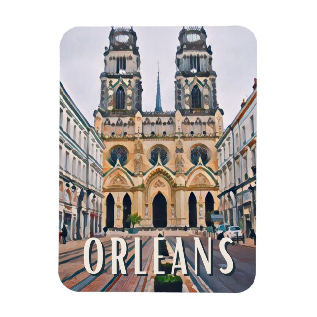 Orléans Photo Vintage  Magnet (Vertical)