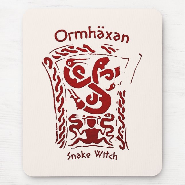 Ormhäxan Snake Witch Rune Mouse Mat (Front)