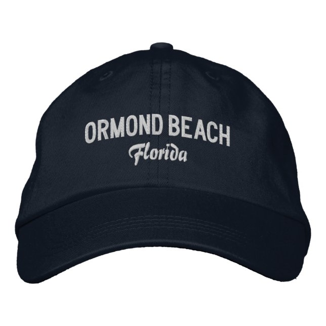 Ormond Beach Florida Embroidered Baseball Hat (Front)