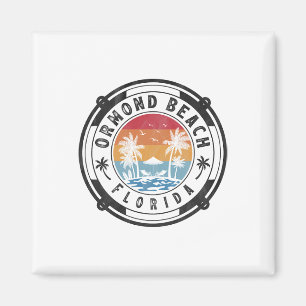 Ormond Beach Florida Summer Vacation Vintage Sunse Magnet