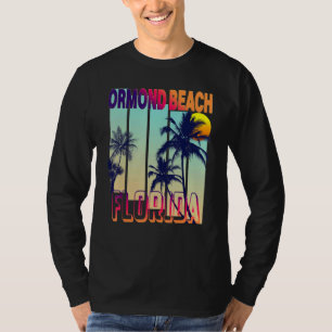 Ormond Beach Retro Vintage Style Palm Tree T-Shirt
