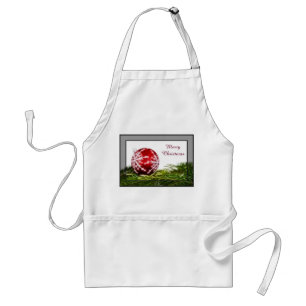 Ornament and Fir Fractal - Merry Christmas Standard Apron