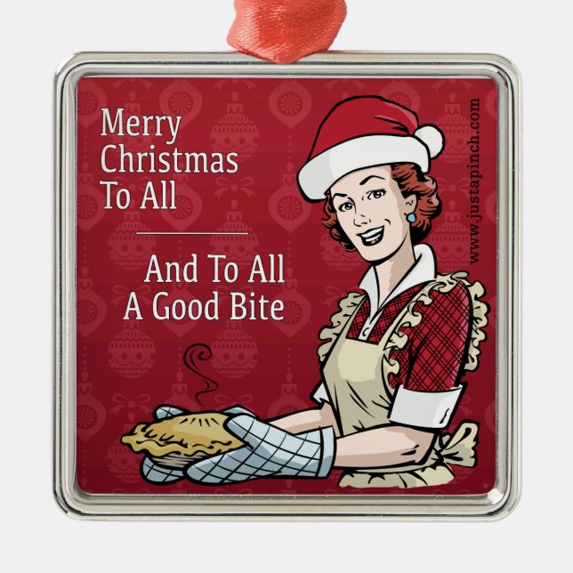 Ornament: And To All A Good Bite Metal Tree Decoration (Front)