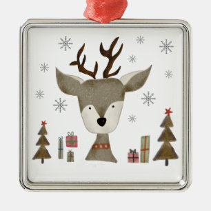 Ornament   Antique Reindeer   Watercolor