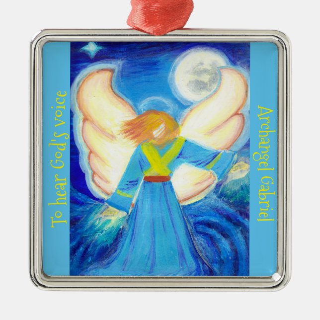 Ornament: Archangel Gabriel Metal Tree Decoration (Front)
