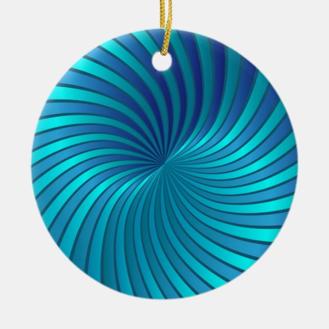 Ornament blue spiral vortex (Front)